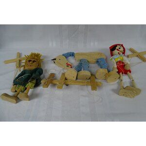 3 Marionettes Horse Pinocchio & Girl
